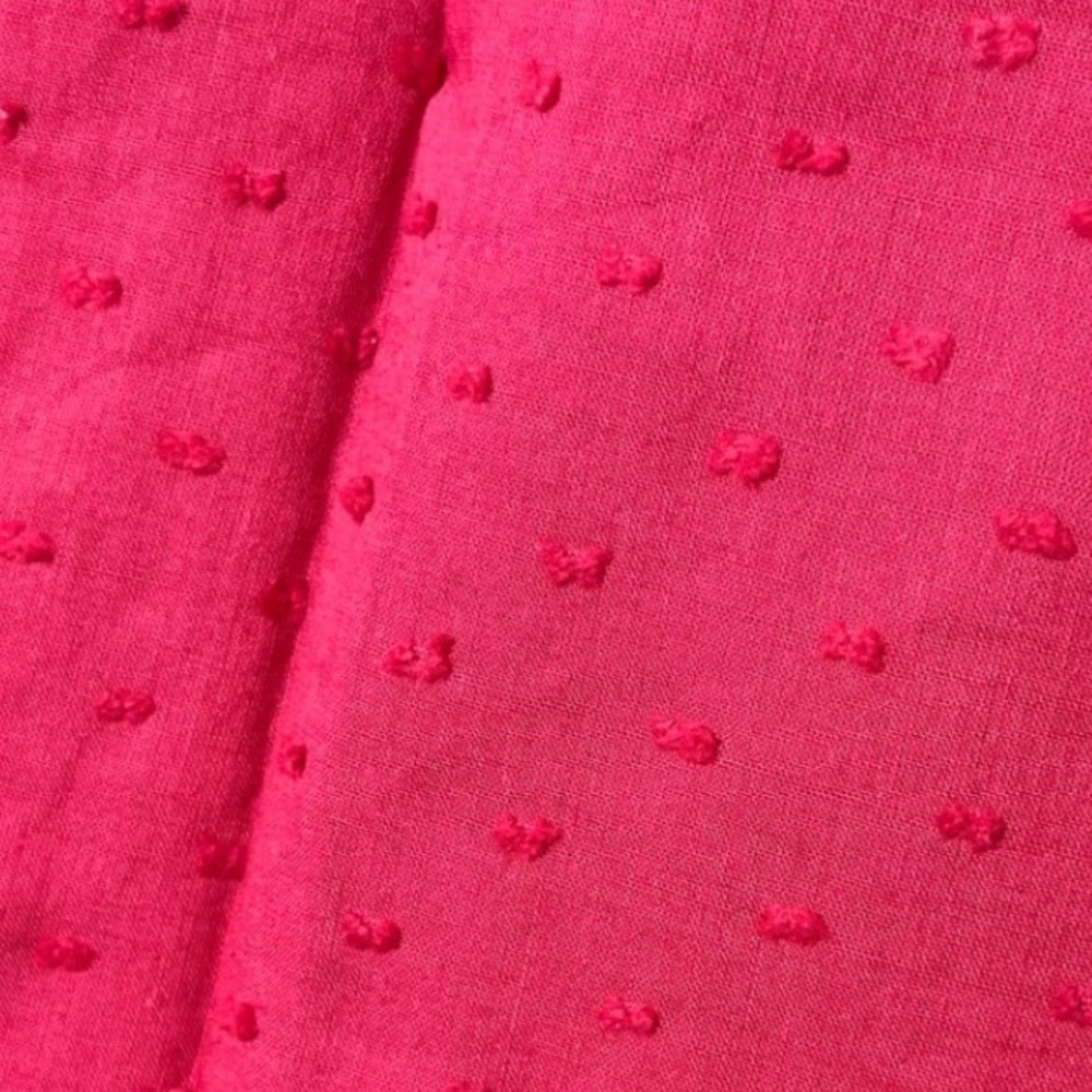 Hannah Pink Swiss Dot Sleeveless Blouse XL Cotton Pintuck Cottagecore Boho Top - Picture 8 of 8